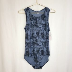 Powder Blue Floral Wander Bodysuit*NWT*Sz S